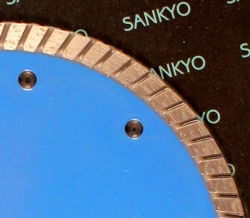 diamantový kotouč Sankyo RZ - detail segmentu