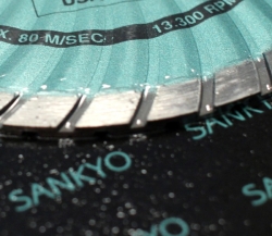 diamantový kotouč Sankyo SD-Q - detail segmentu